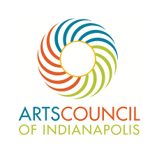 Arts Council of Indianapolis Logo in Blue Orange and Lime Green